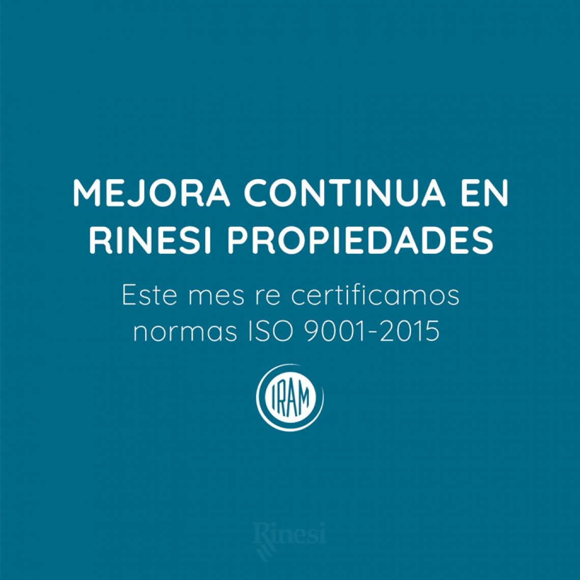 Recertificamos normas ISO 9001-2015